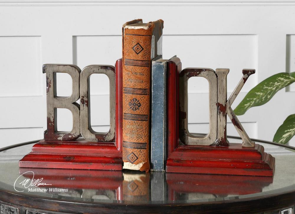 Uttermost Book Distressed Bookends, Set/2