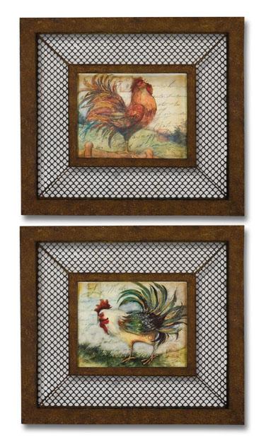 Le Rooster Framed Art Set/2