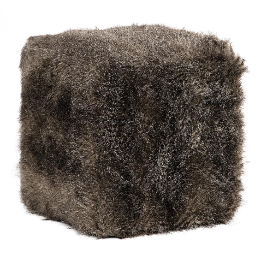 Jayna Fur Ottoman