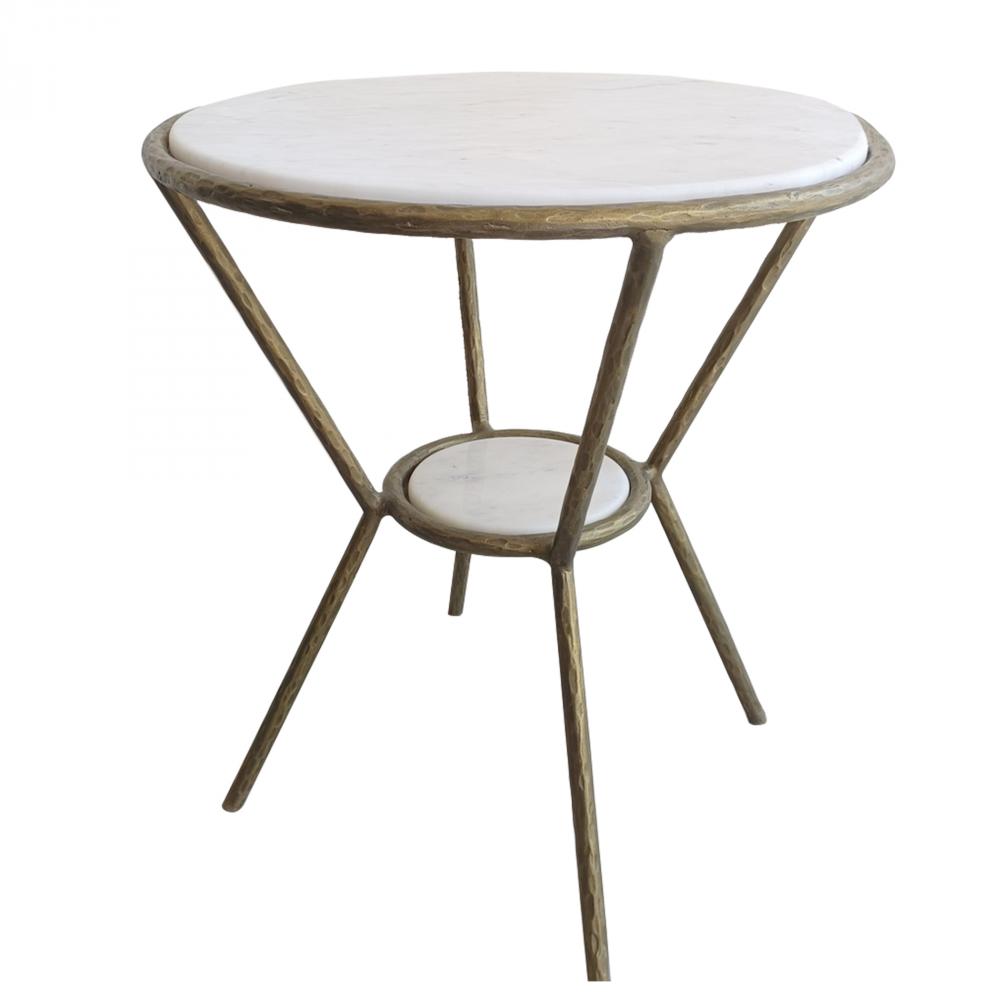 Refuge Round White Side Table