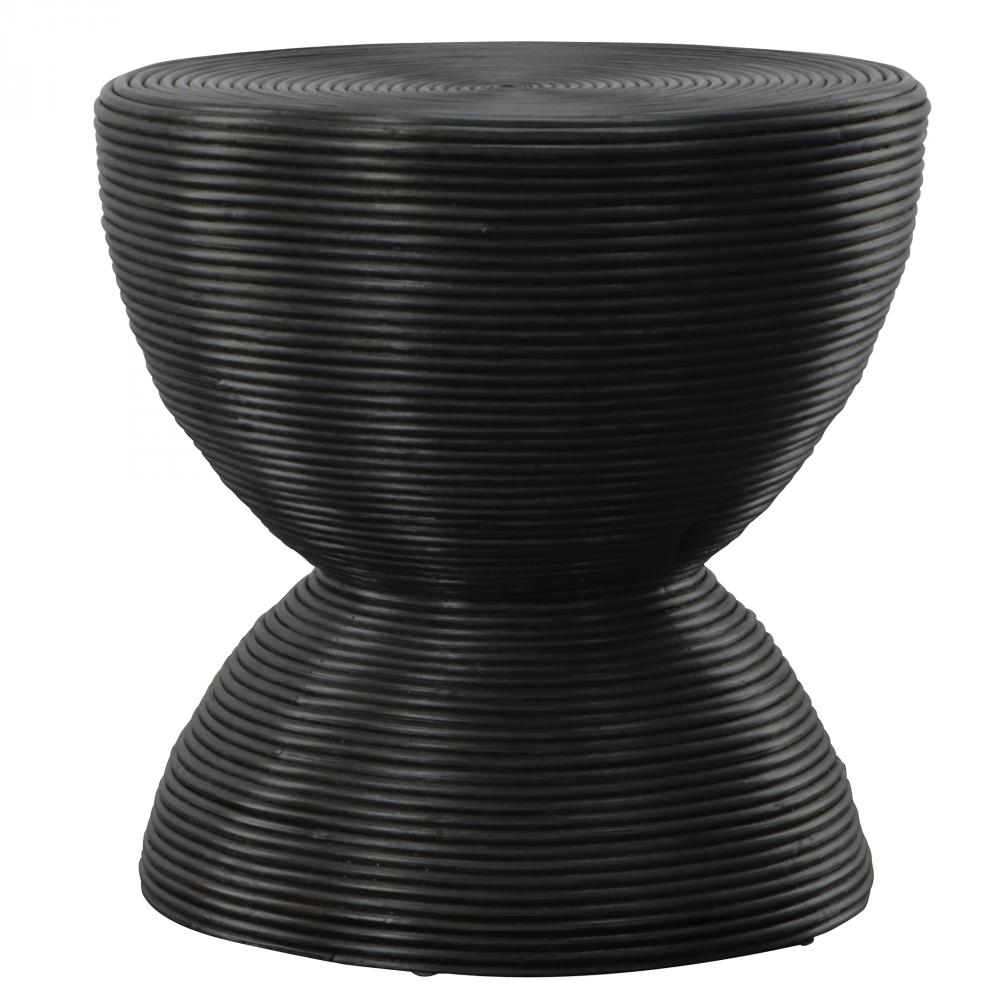 Bongo Black Rattan Side Table