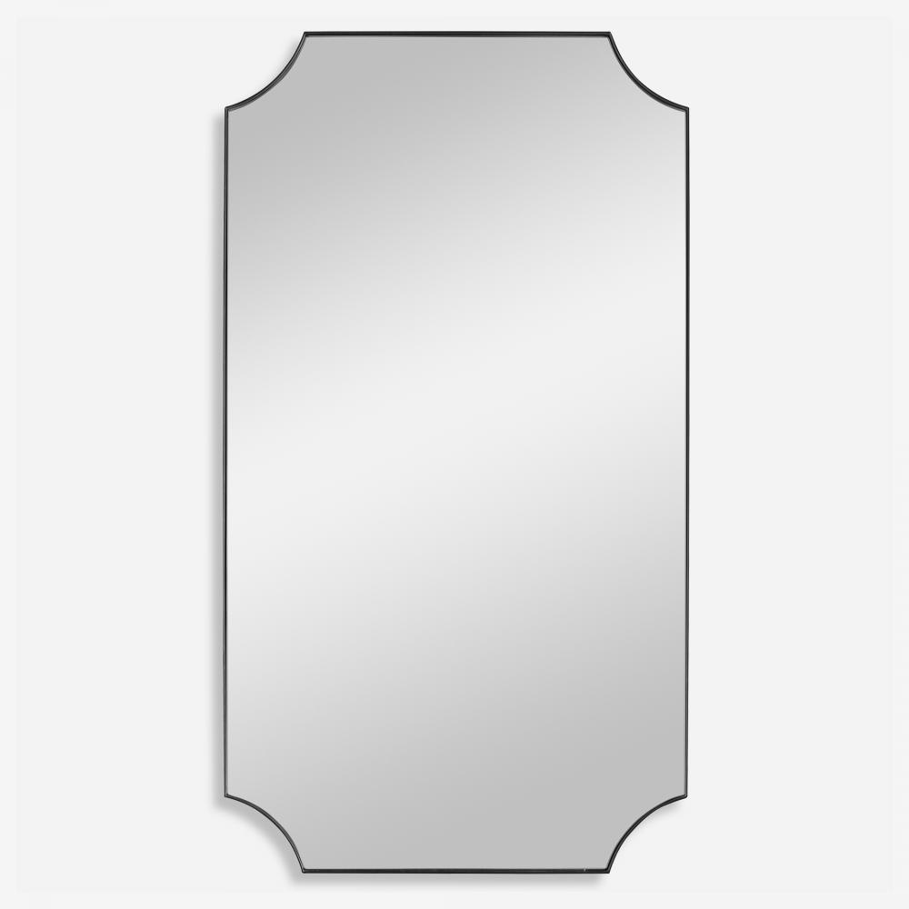 Lennox Black Scalloped Corner Mirror