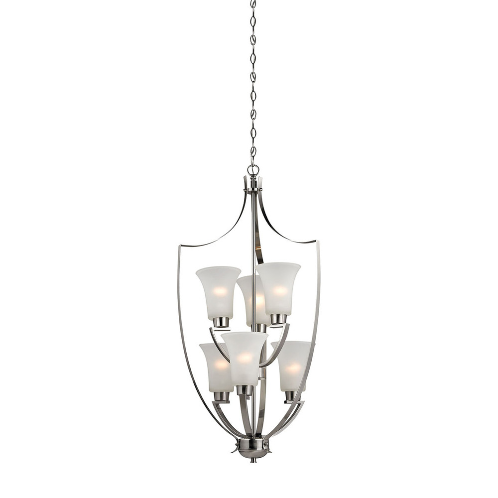 Thomas - Foyer 21'' Wide 6-Light Chandelier - Brushed Nickel