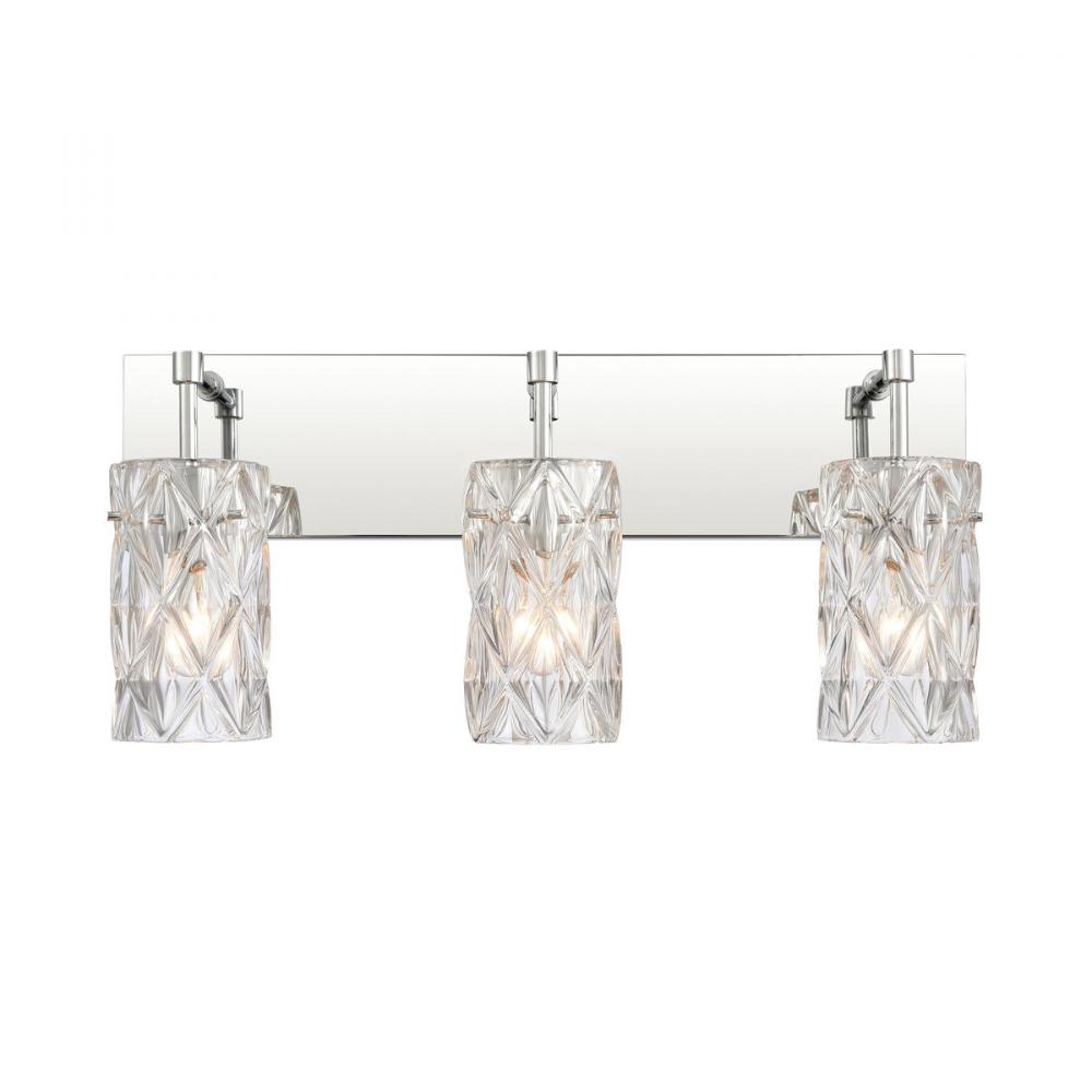 Forma de Crystal 23'' Wide 3-Light Vanity Light - Polished Chrome