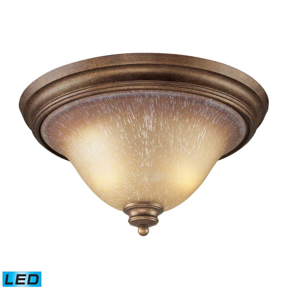 Lawrenceville 2 Light LED Flushmount In Mocha An