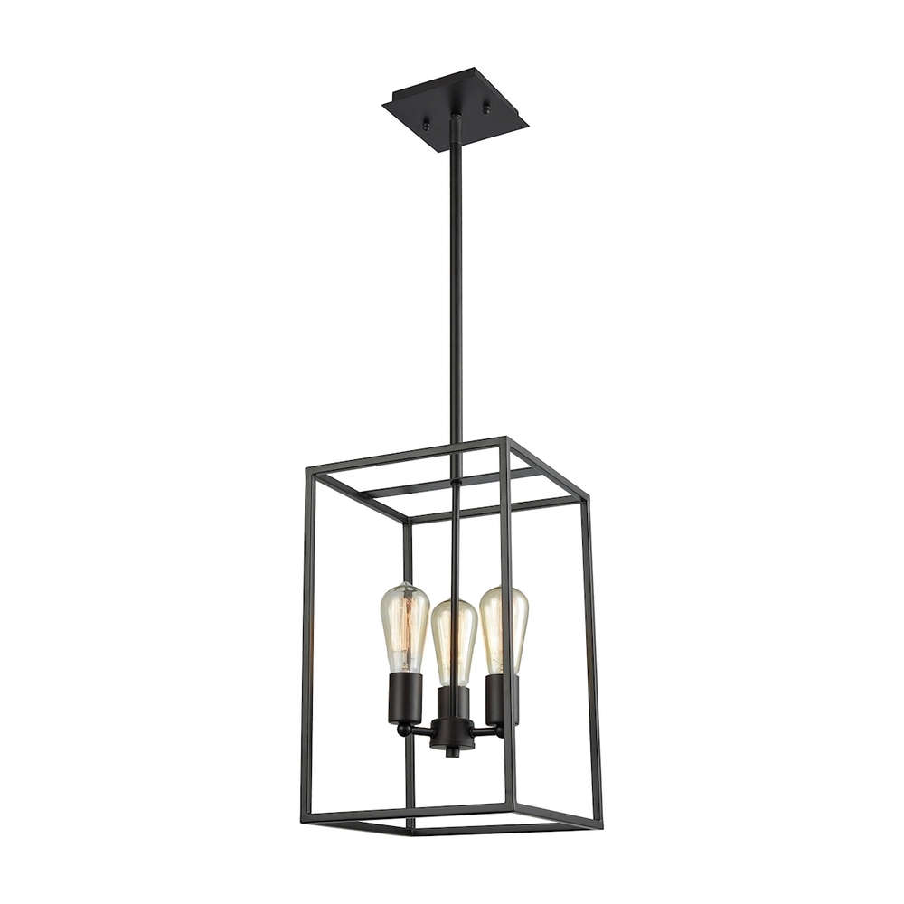 Thomas - Williamsport 10'' Wide 3-Light Chandelier - Oil Rubbed Bronze