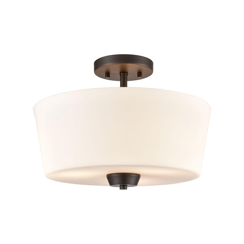 Thomas - Winslow 15'' Wide 3-Light Semi Flush Mount - Oil Rubbed Bronze