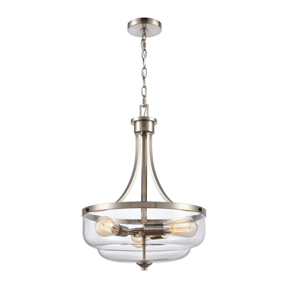 Thomas - Calistoga 17'' Wide 3-Light Pendant - Brushed Nickel