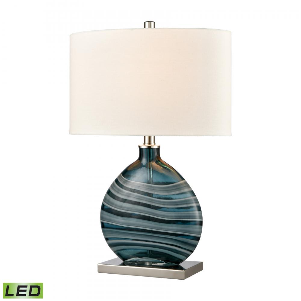 Portview 22'' High 1-Light Table Lamp - Teal - Includes LED Bulb