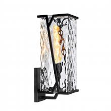 ELK Home 1250-MB-CW - Waterfall 18'' High 1-Light Outdoor Sconce - Matte Black