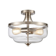 ELK Home CN320282 - Thomas - Calistoga 13'' Wide 2-Light Semi Flush Mount - Brushed Nickel