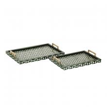 ELK Home H0807-9764/S2 - Futrelle Tray - Set of 2 Dark Green