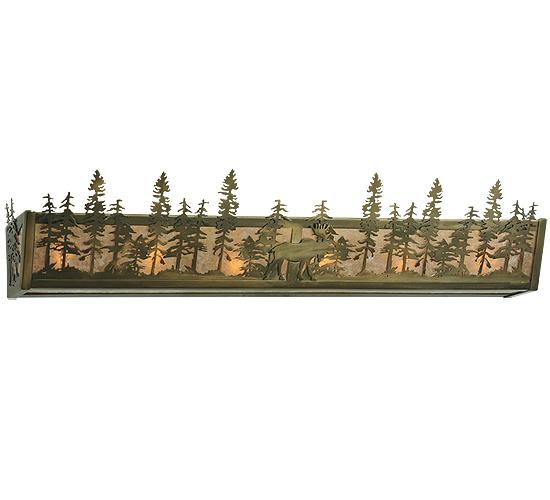 36" Long Moose at Dusk Vanity Light