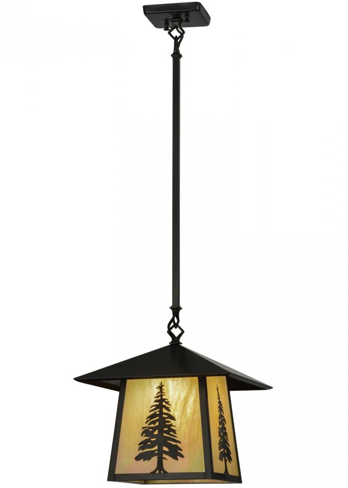 12"Sq Stillwater Tall Pine Pendant