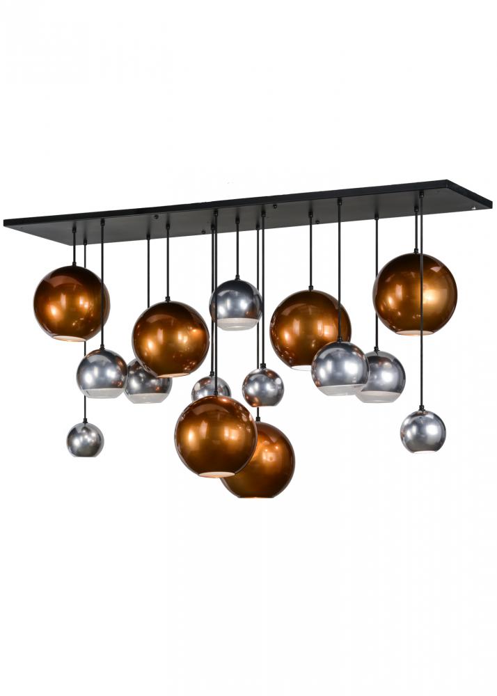 72"L Bola Metalica 15 LT Cascading Pendant