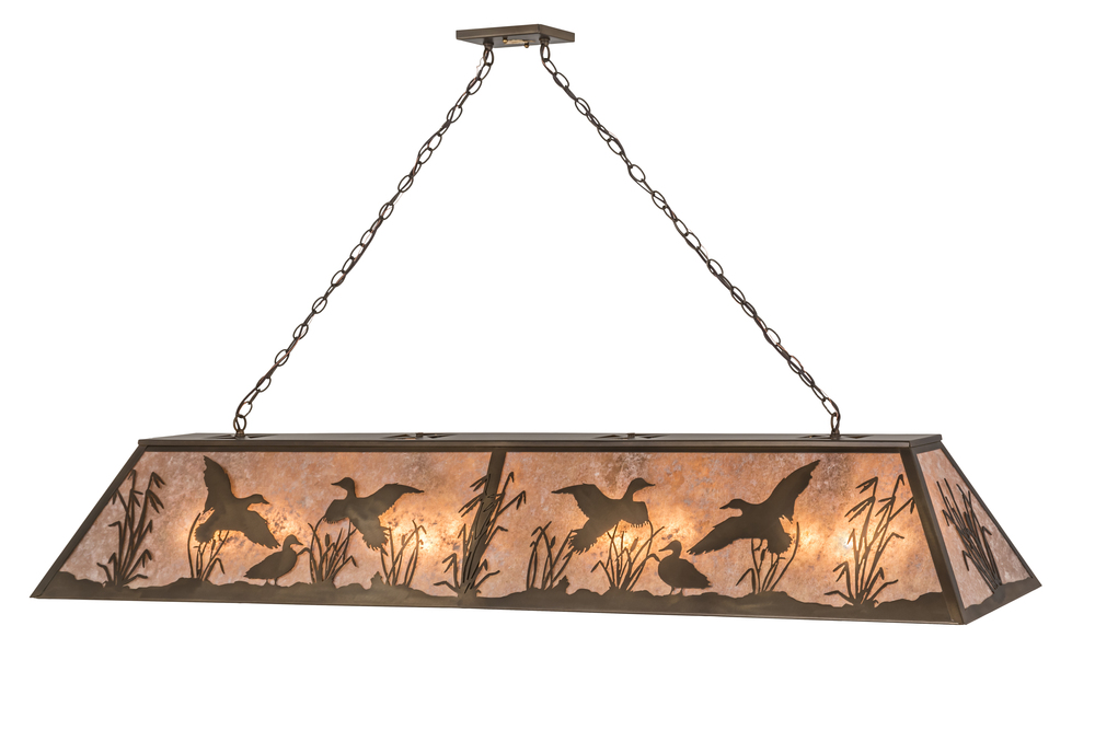 72" Long Ducks in Flight Oblong Pendant