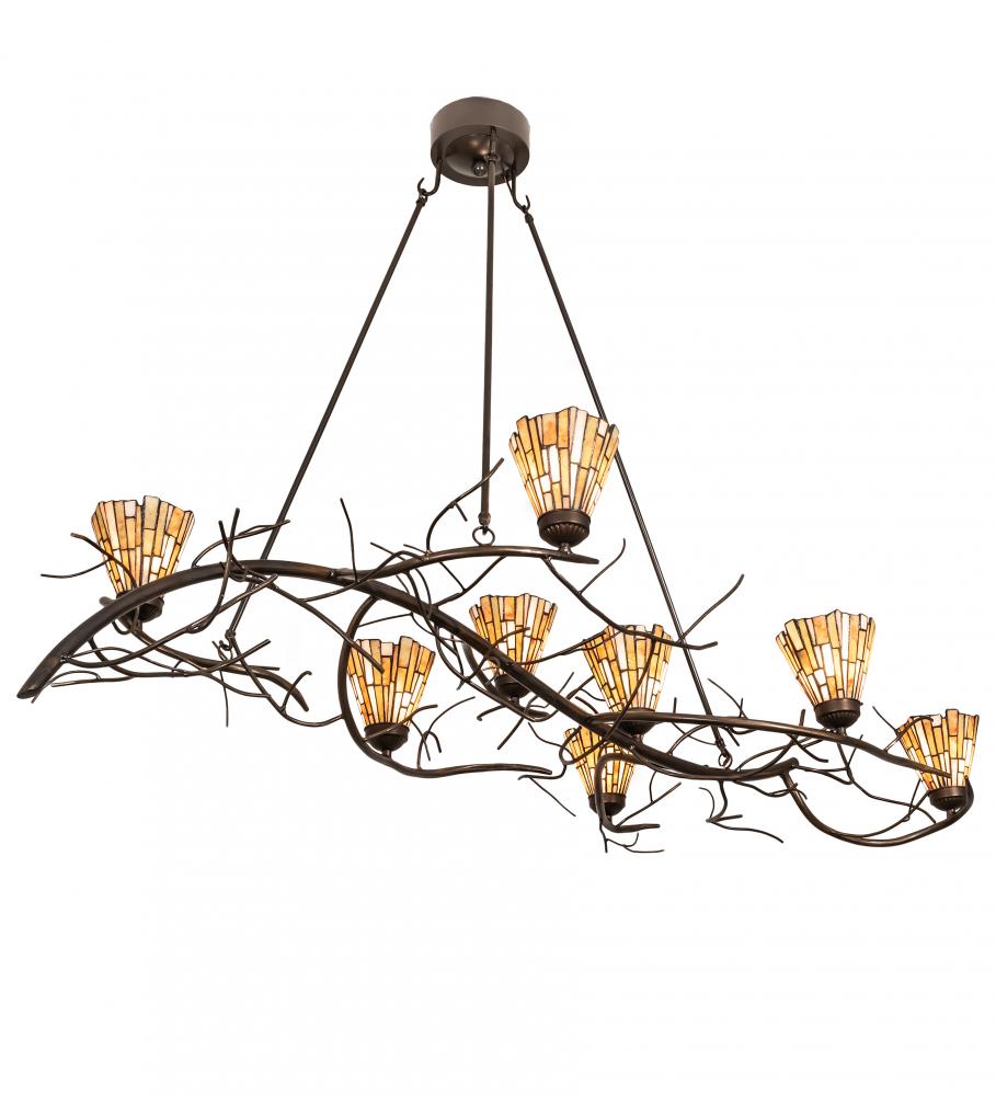 61" Long Winter Solstice Delta 8 Light Oblong Chandelier