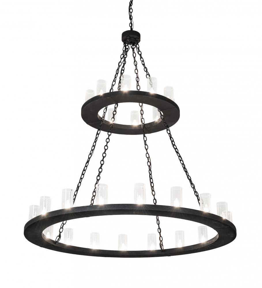 60" Wide Loxley 28 Light Two Tier Chandelier