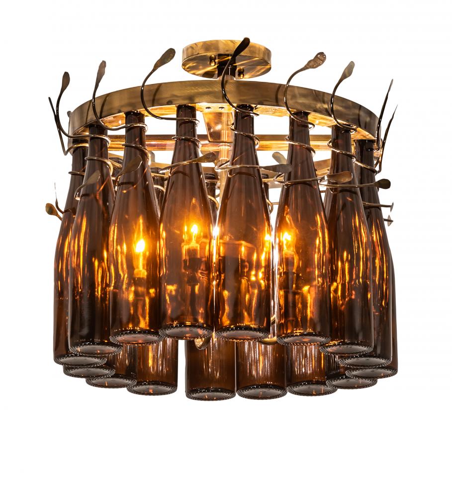 20" Wide Tuscan Vineyard Estate 16 Light Wine Bottle Chandelier