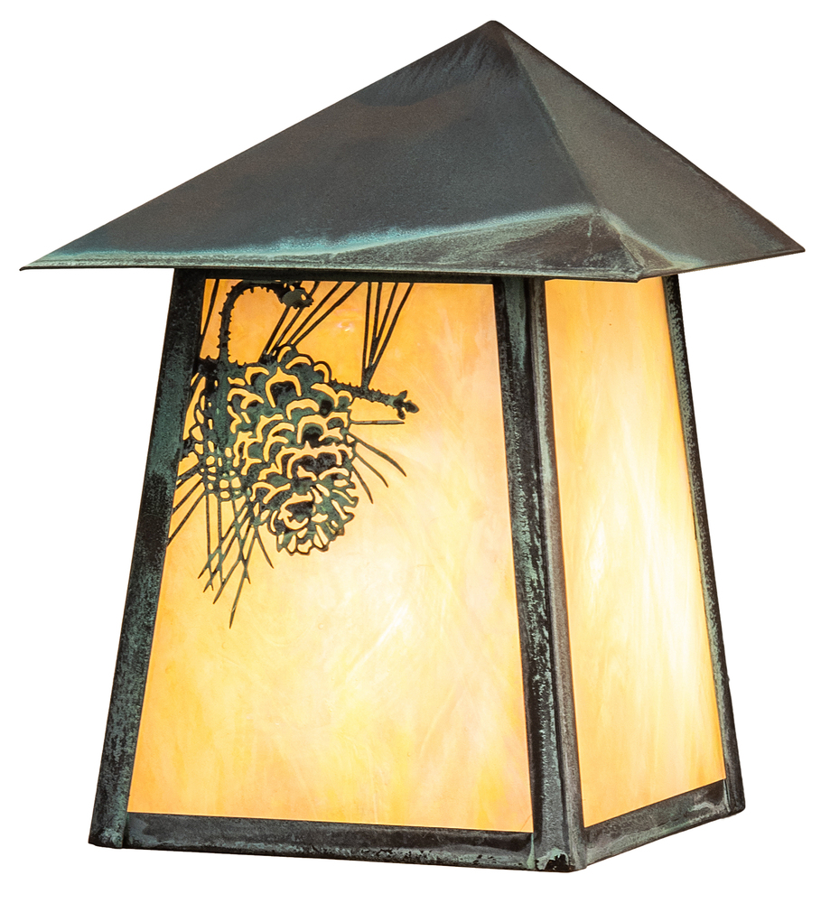 9" Wide Stillwater Winter Pine Wall Sconce