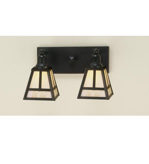 17" Wide "T" Mission 2 Light Vanity Bar