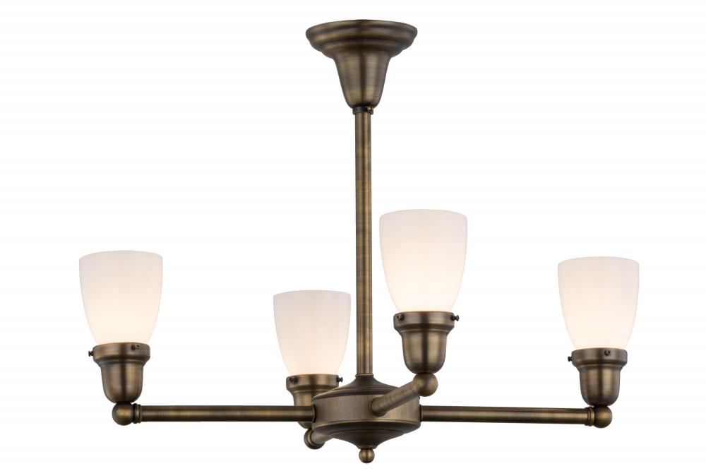 27"W Revival Oyster Bay Goblet 4 LT Chandelier