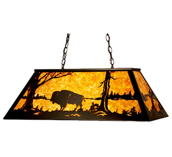 48"L Buffalo Oblong Pendant