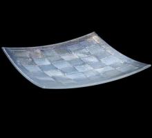 Meyda White 114434 - 14"Sq Metro Fusion Empire Glass Plate