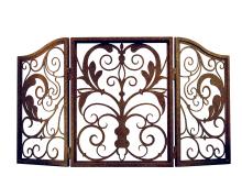 Meyda White 122474 - 54" Wide Venetian Fireplace Screen