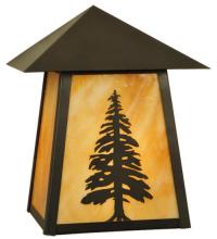 Meyda White 129502 - 9"W Stillwater Tall Pine Wall Sconce