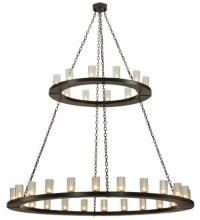 Meyda White 134640 - 72"W Loxley 36 LT Two Tier Chandelier