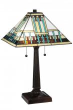 Meyda White 138119 - 23"H Prairie Peaks Table Lamp