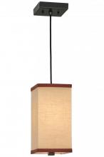 Meyda White 143260 - 6" Square Charisma Textrene Mini Pendant