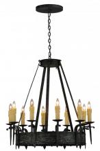 Meyda White 144262 - 36"W Costello 10 LT Chandelier