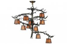 Meyda White 147381 - 39"W Pine Branch Valley View 10 LT Chandelier