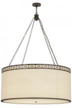 Meyda White 150294 - 48"W Cilindro Circle X Textrene Pendant