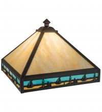 Meyda White 15141 - 16" Square Sailboat Mission Shade