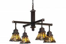 Meyda White 153607 - 25.5"W Sierra Prairie Mission 4 LT Chandelier