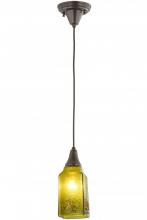 Meyda White 161129 - 4"Sq Metro Fusion Distressed Draped Mini Pendant