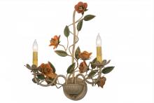 Meyda White 167895 - 17"W Symphony Rose Basket 2 LT Wall Sconce