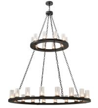 Meyda White 169536 - 60"W Loxley 28 LT Two Tier Chandelier