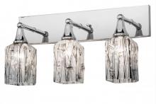 Meyda White 169822 - 24"W Metro Fusion Licorice 3 LT Vanity Light