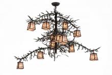 Meyda White 173025 - 48"W Pine Branch Valley View 12 LT Chandelier