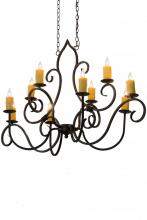 Meyda White 178811 - 48" Long Clifton 10 Light Oblong Chandelier