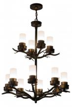 Meyda White 181607 - 30"W Winter Solstice 12 LT Chandelier