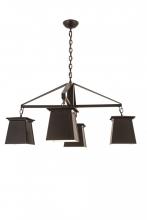 Meyda White 188001 - 41"W Mission Midnight 4 LT Chandelier