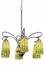 Meyda White 189454 - 26" Wide Terra Verde 6 Light Chandelier