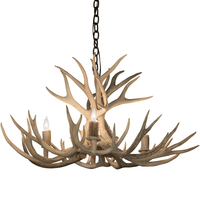 Meyda White 200464 - 32" Wide Antlers Mule Deer 4 Light Chandelier