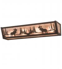 Meyda White 200615 - 24" Wide Moose at Lake Vanity Light