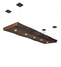 Meyda White 215293 - 93" Long Live Edge Walnut Oblong Pendant